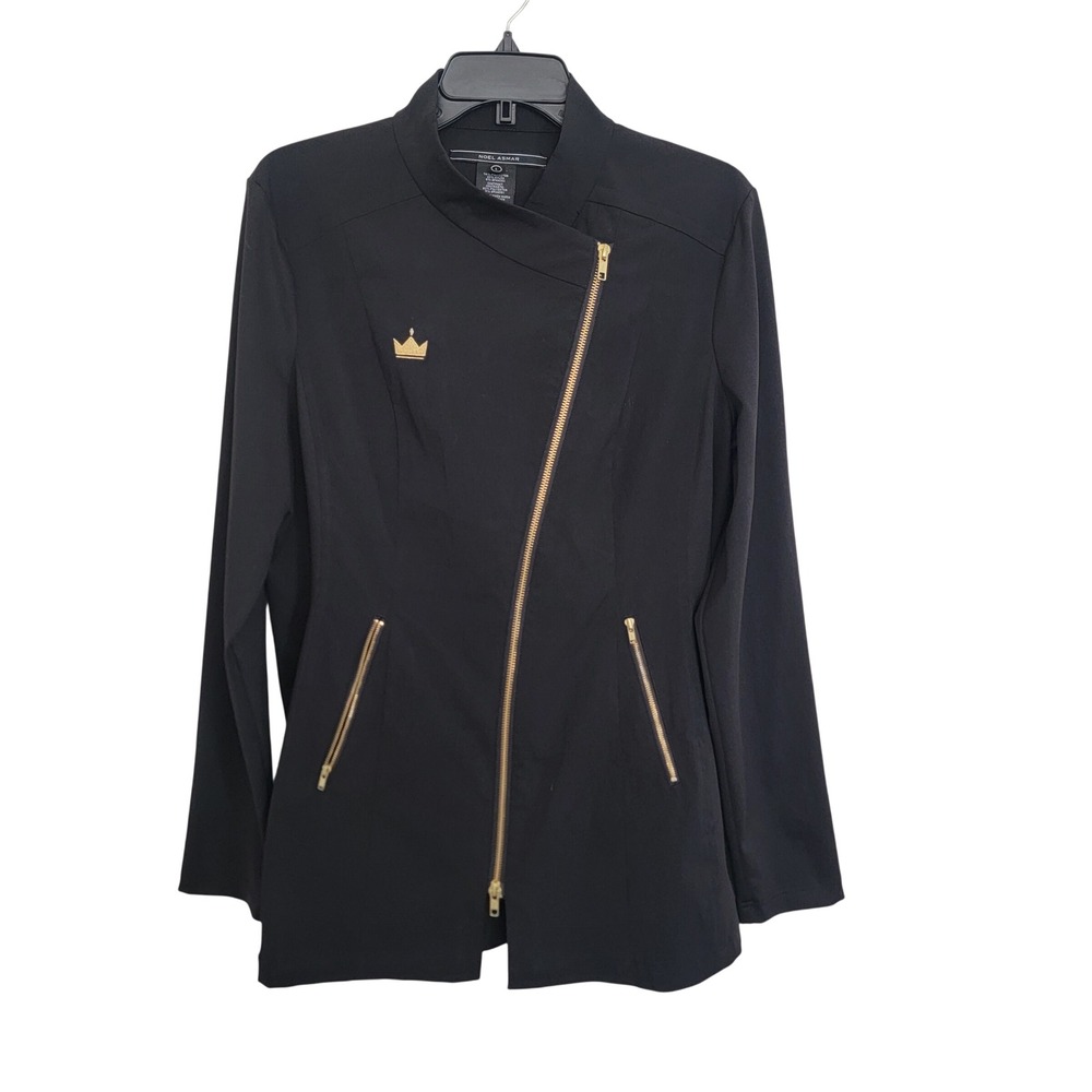 Noel Asmar Black Asymmetrical Zip Equestrian Show Jacket Spa Uniform Large